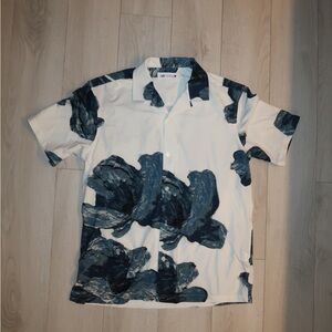 Men's Zara Blue and White beach button down